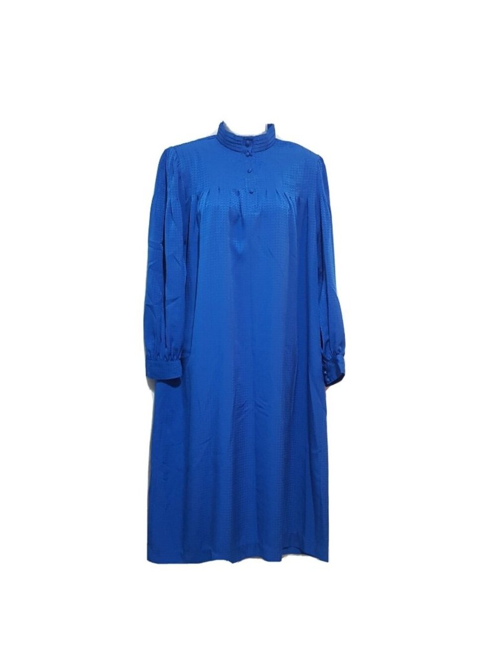 Neiman Marcus Women's Vintage Nightgown 12 High Neck Covered Buttons Long Sleeve